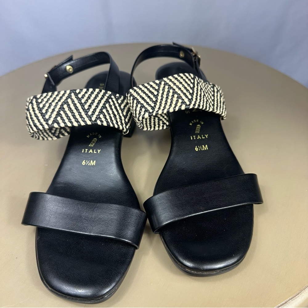 Sesto Meucci Black and Cream Sandal.